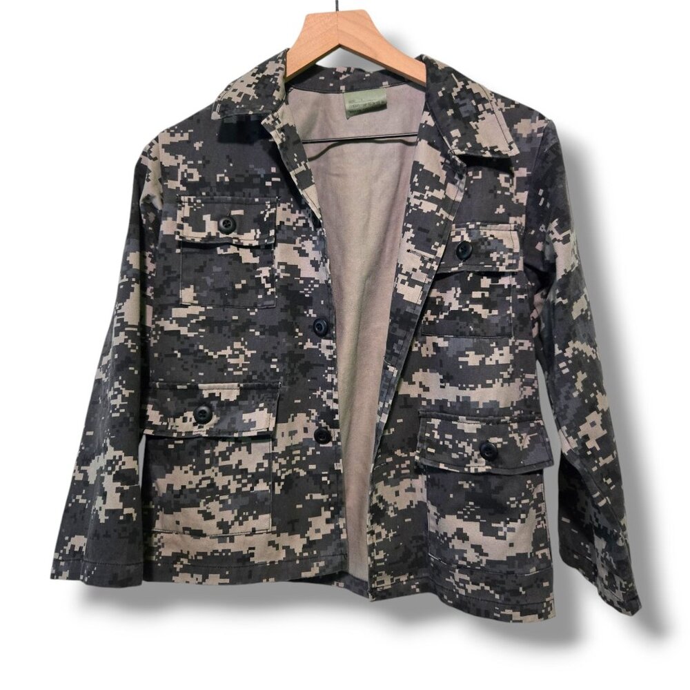 Jr G.I. BDU shirt by Rothco digital camo grey Kids Large up to 36.5 inch chest
